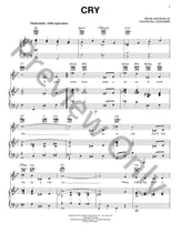 Cry piano sheet music cover